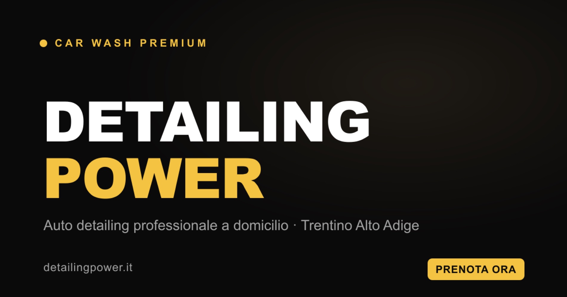 Una web app su misura sviluppata da zero per un servizio premium di car detailing mobile.
